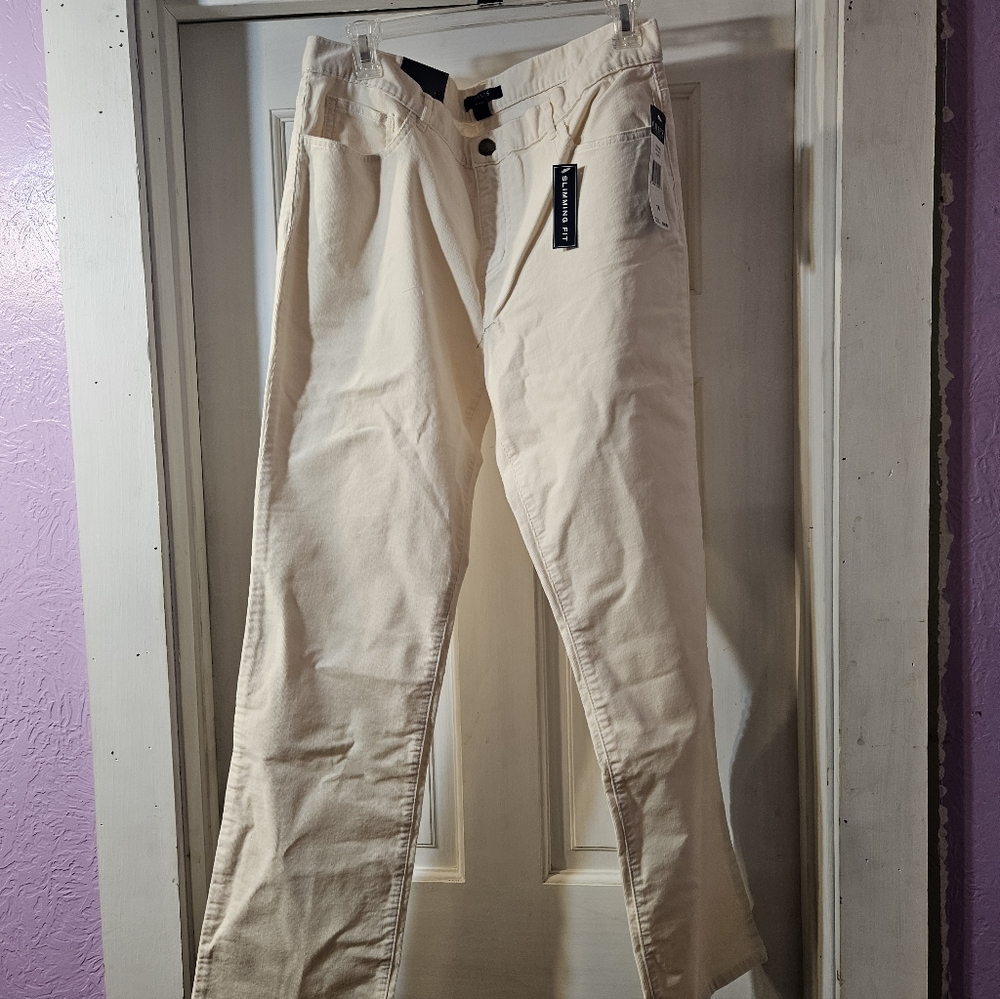 Women's Cream Chaps Corduroy Pants Size 14R - Picture 7 of 13